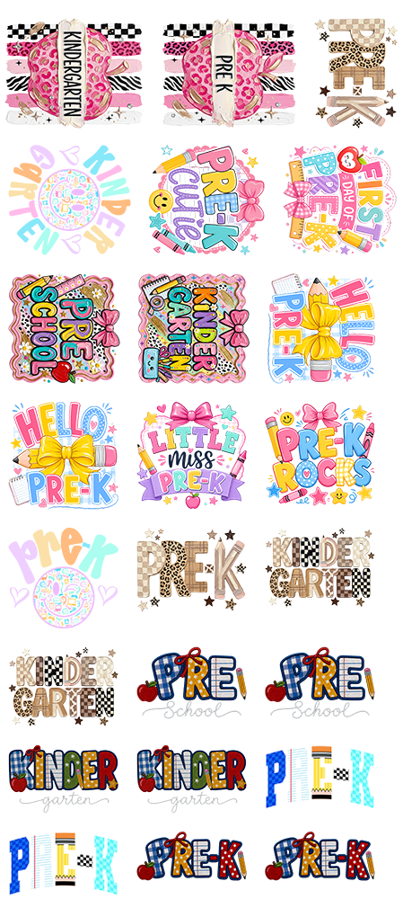 Pre-K Gang Sheet