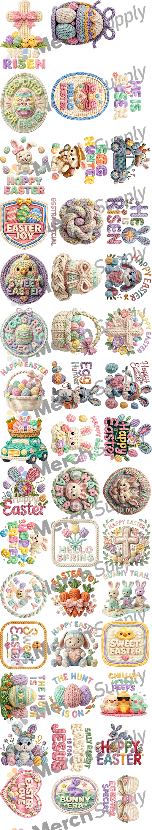 Kids Easter 2 Gang Sheet