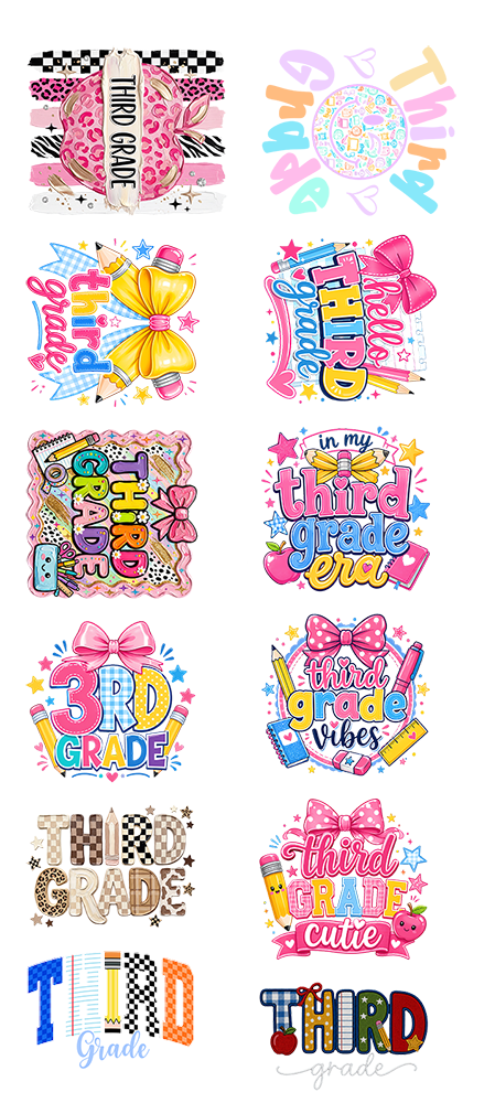 Third Grade Gang Sheet